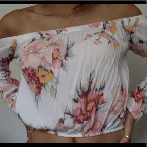 Forever 21 off the shoulder floral top